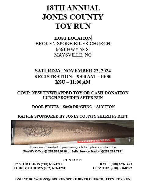 18th Annual Jones County Toy Run