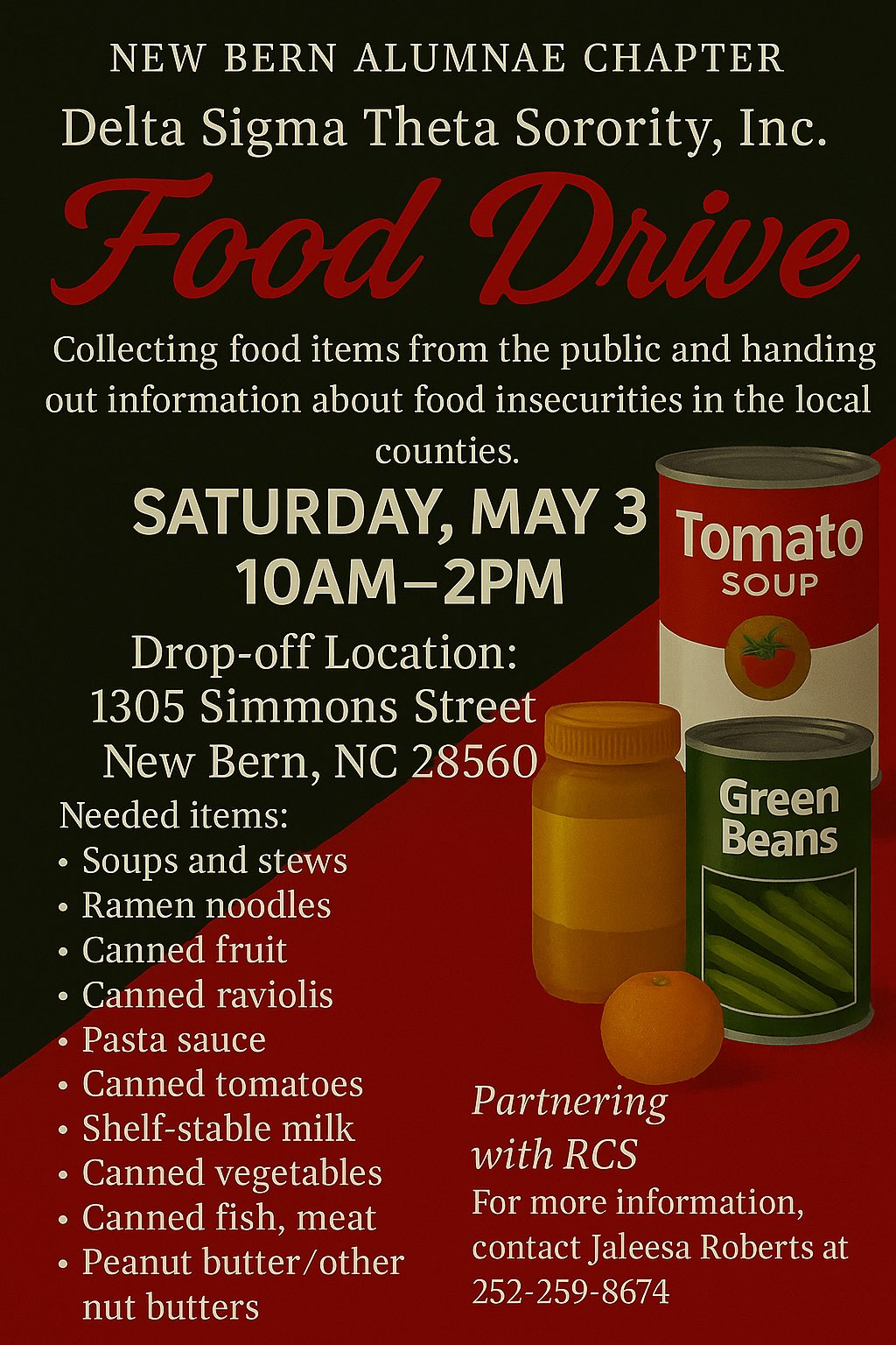 New Bern Alumnae Chapter – Delta Sigma Theta Sorority, Inc Food Drive