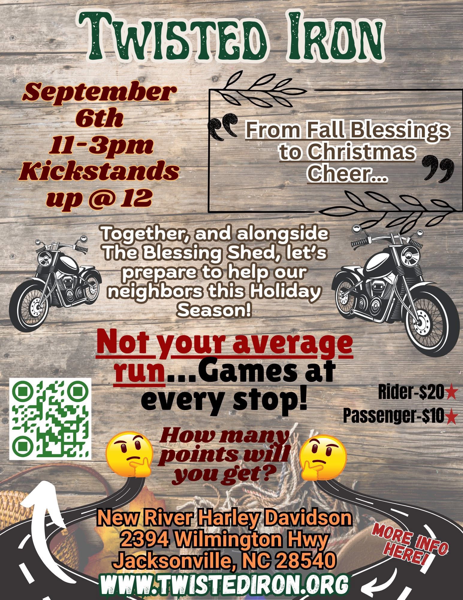 Twisted Iron MC Benefit Run for the Blessing Shed