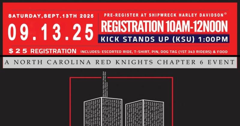 Red Knights NC-6 20th Annual 343 Memorial Ride