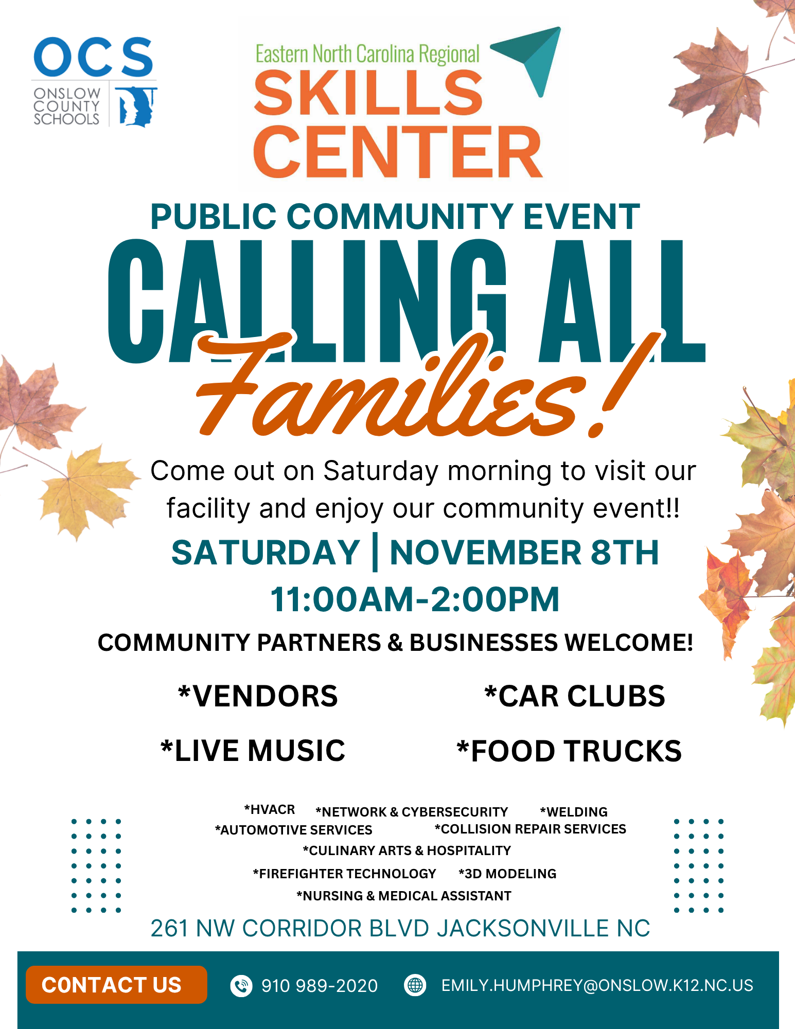 Eastern North Carolina Regional Skills Center Community Day & Car Show, Jacksonville