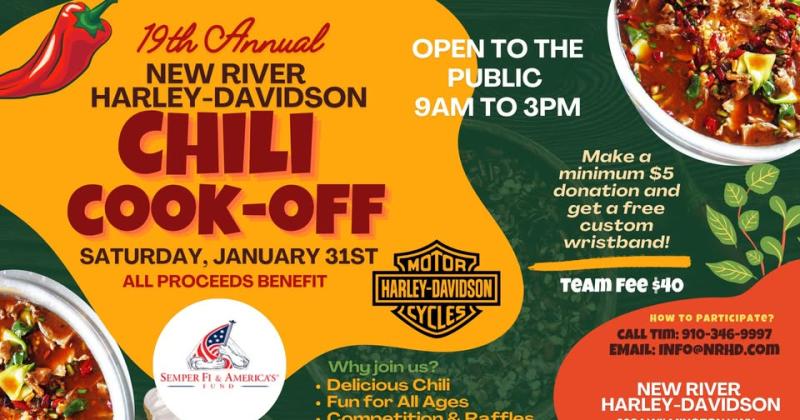 19th Annual Chili Cook-Off to Benefit Semper Fi & America’s Fund