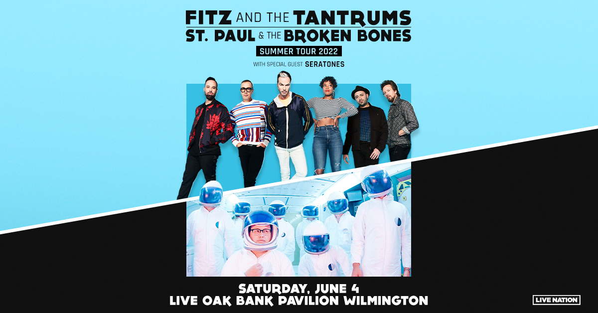 Fitz and the Tantrums + St. Paul & the Broken Bones @ Live Oak Bank Pavilion in Wilmington