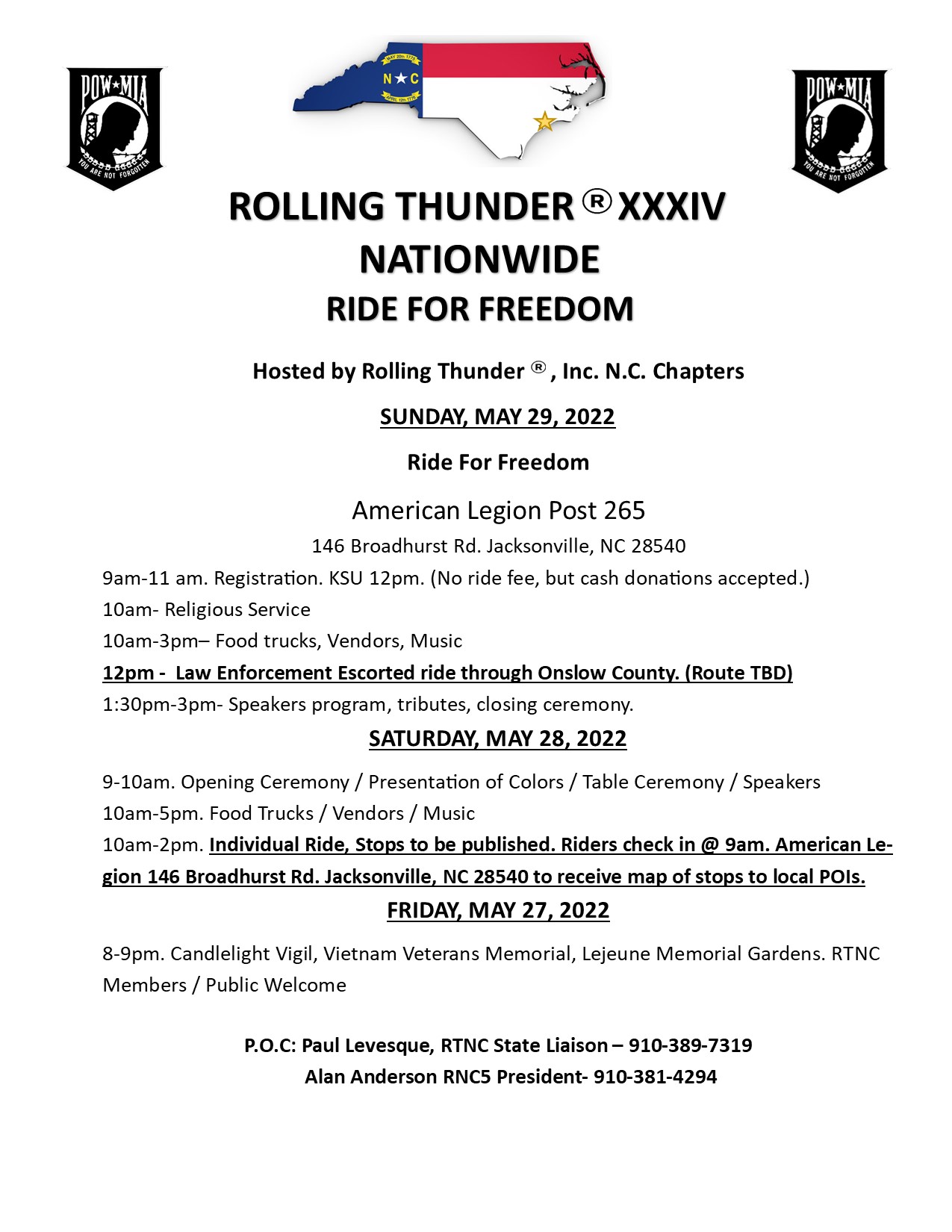Rolling Thunder XXXIX Ride For Freedom