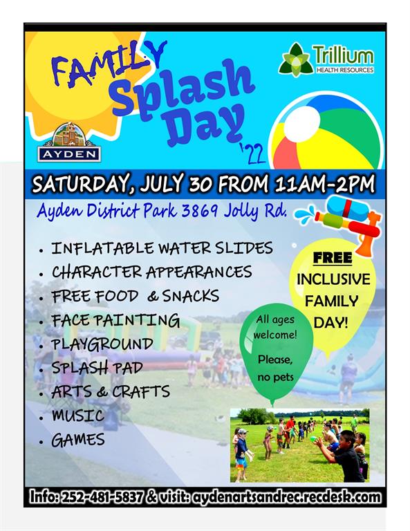 Family Splash Day @ Ayden District Park