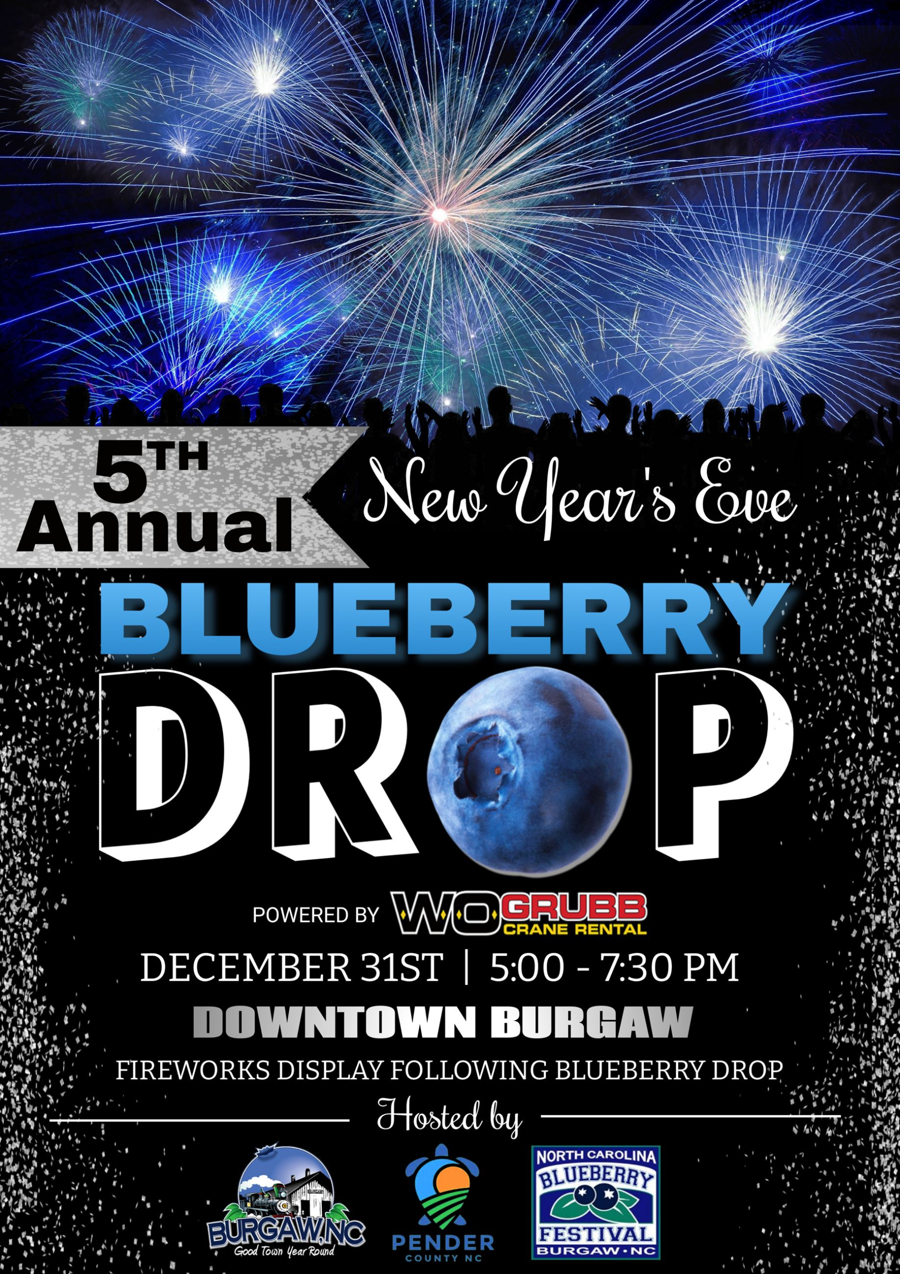 5th Annual New Year’s Eve Blueberry Drop