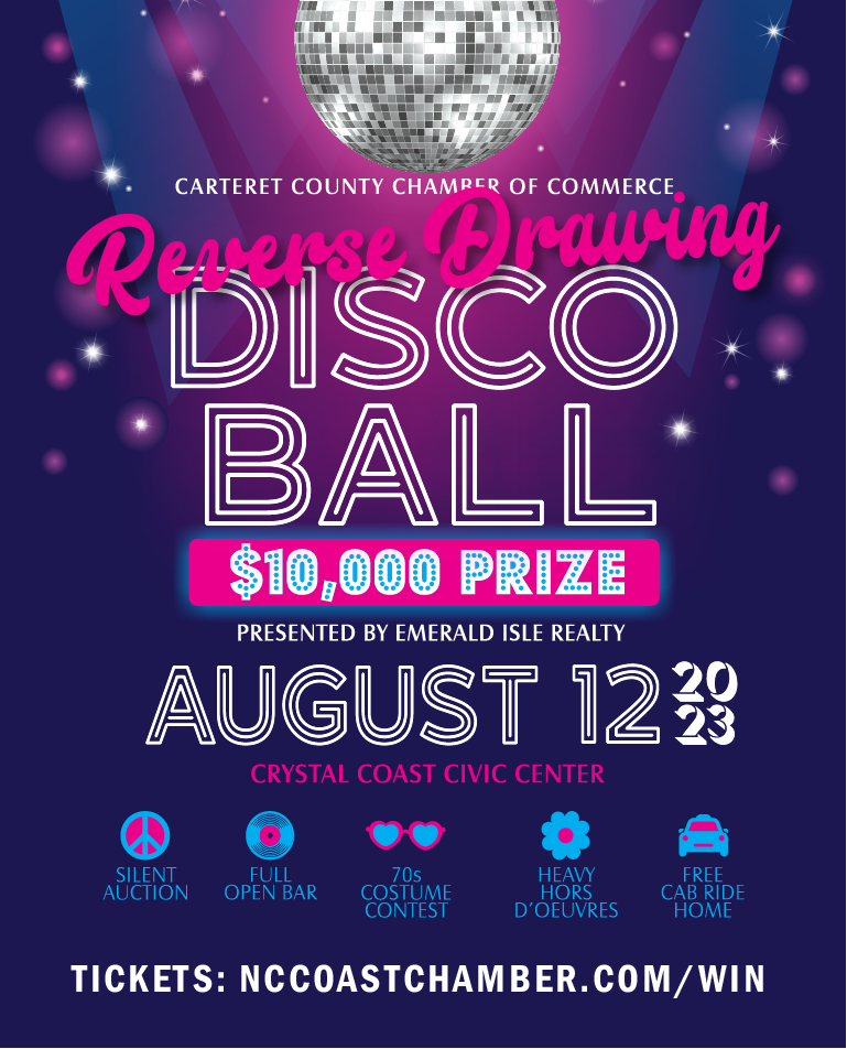 Carteret Co. Chamber of Commerce’s Reverse Drawing Disco Ball
