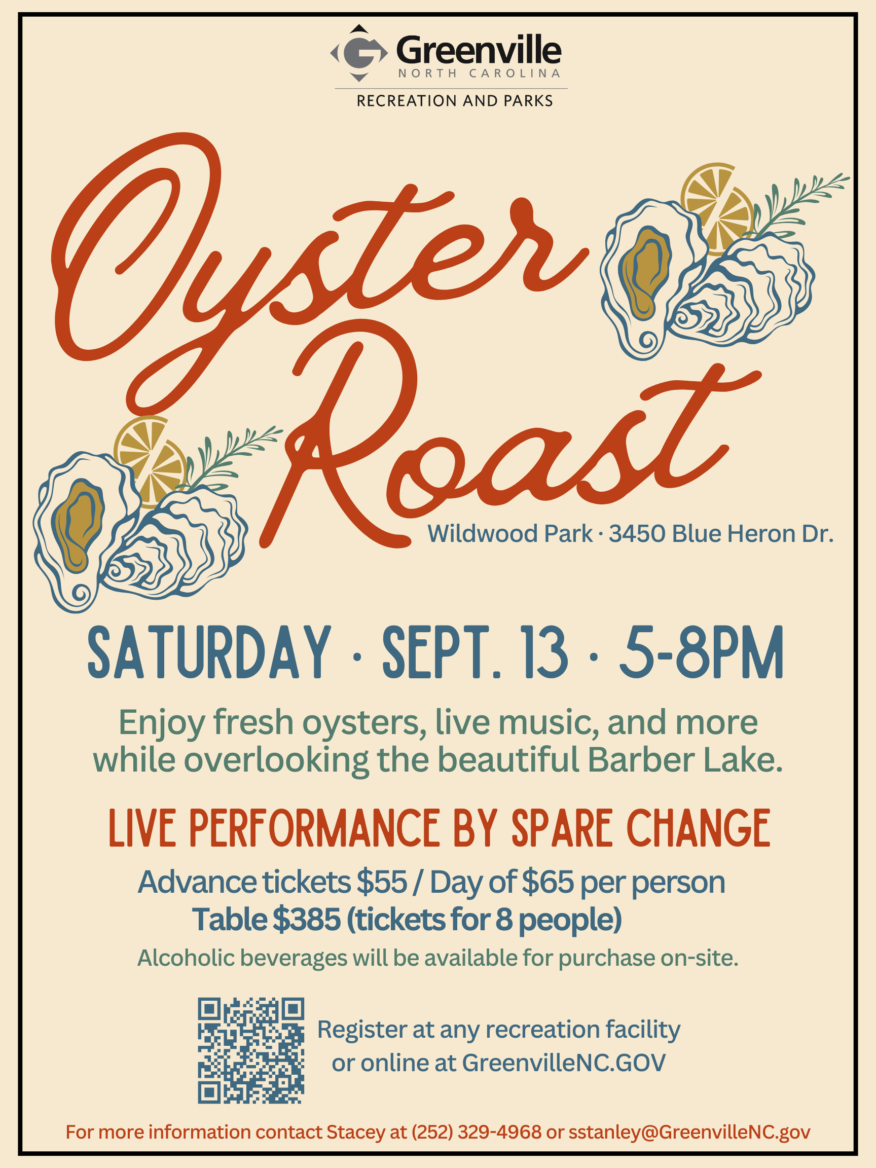 Greenville, NC Recreation & Parks Oyster Roast