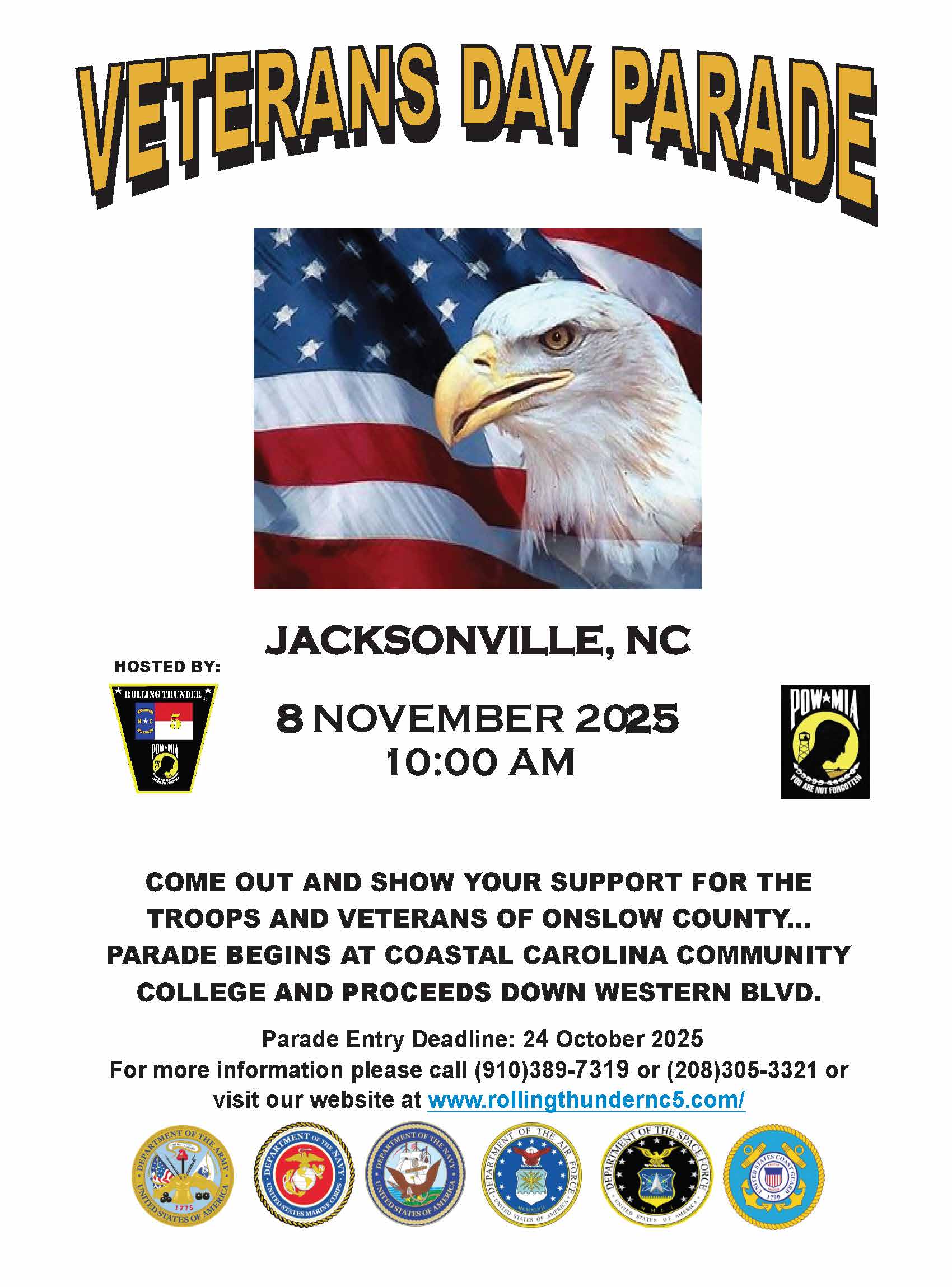 Rolling Thunder NC’s Veterans Day Parade