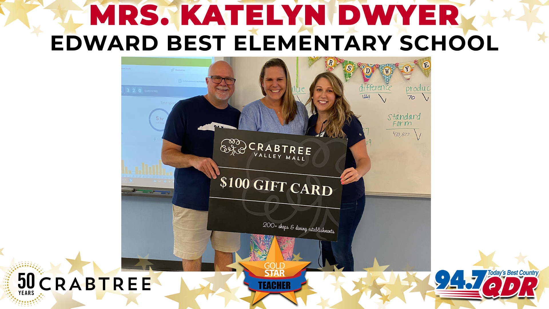 Gold Star Teacher of the Month: September 2022 – Mrs. Katelyn Dwyer