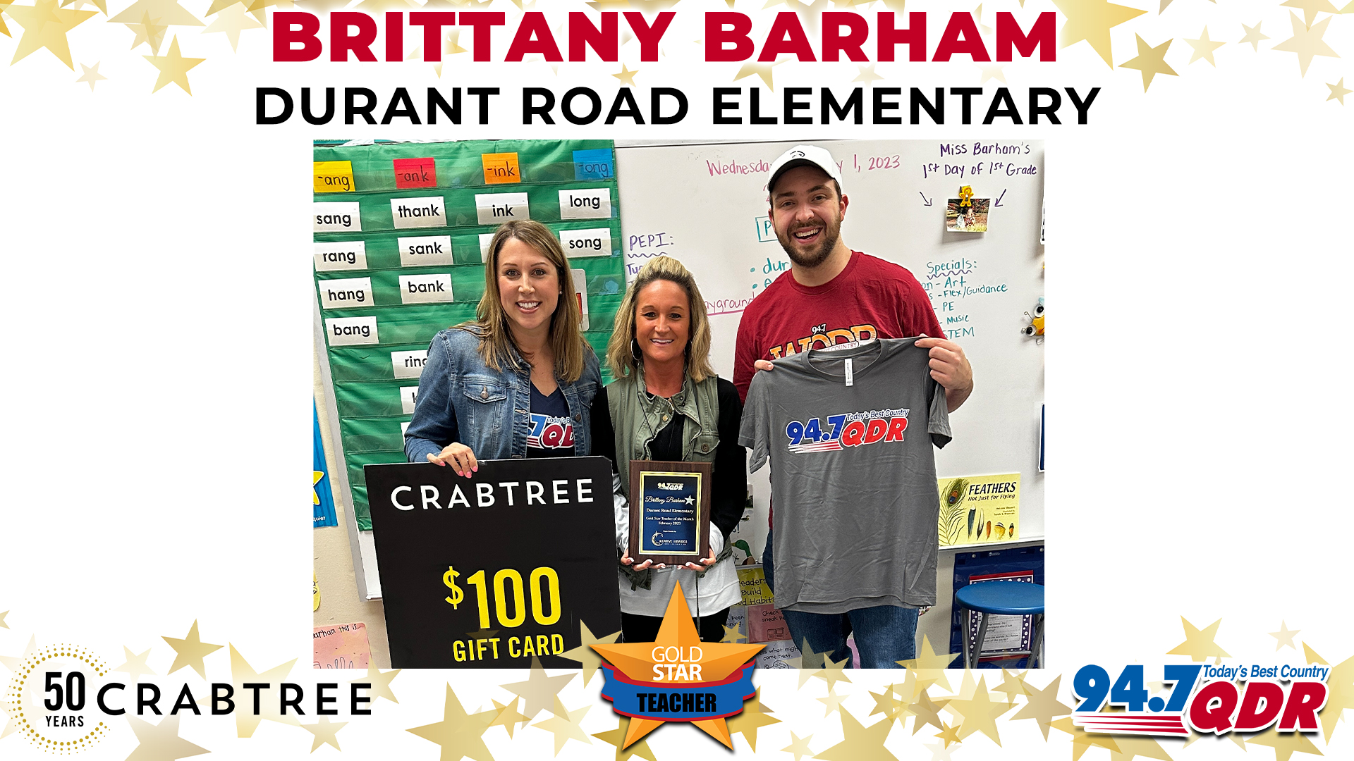 Gold Star Teacher of the Month: February 2023 – Brittany Barham