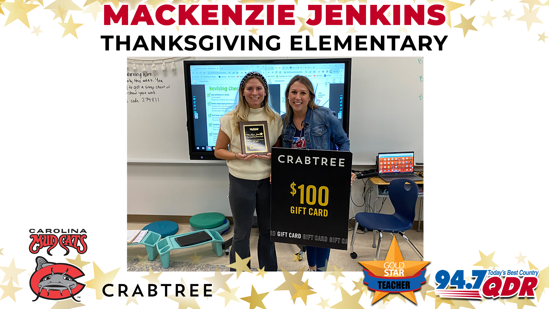 Gold Star Teacher of the Month: April 2023 – Mackenzie Jenkins
