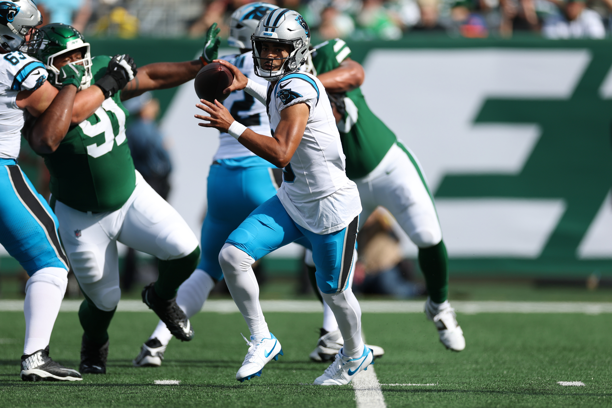 Panthers beat Jets 13-6 for third straight win, but Bryce Young leaves with injured ankle