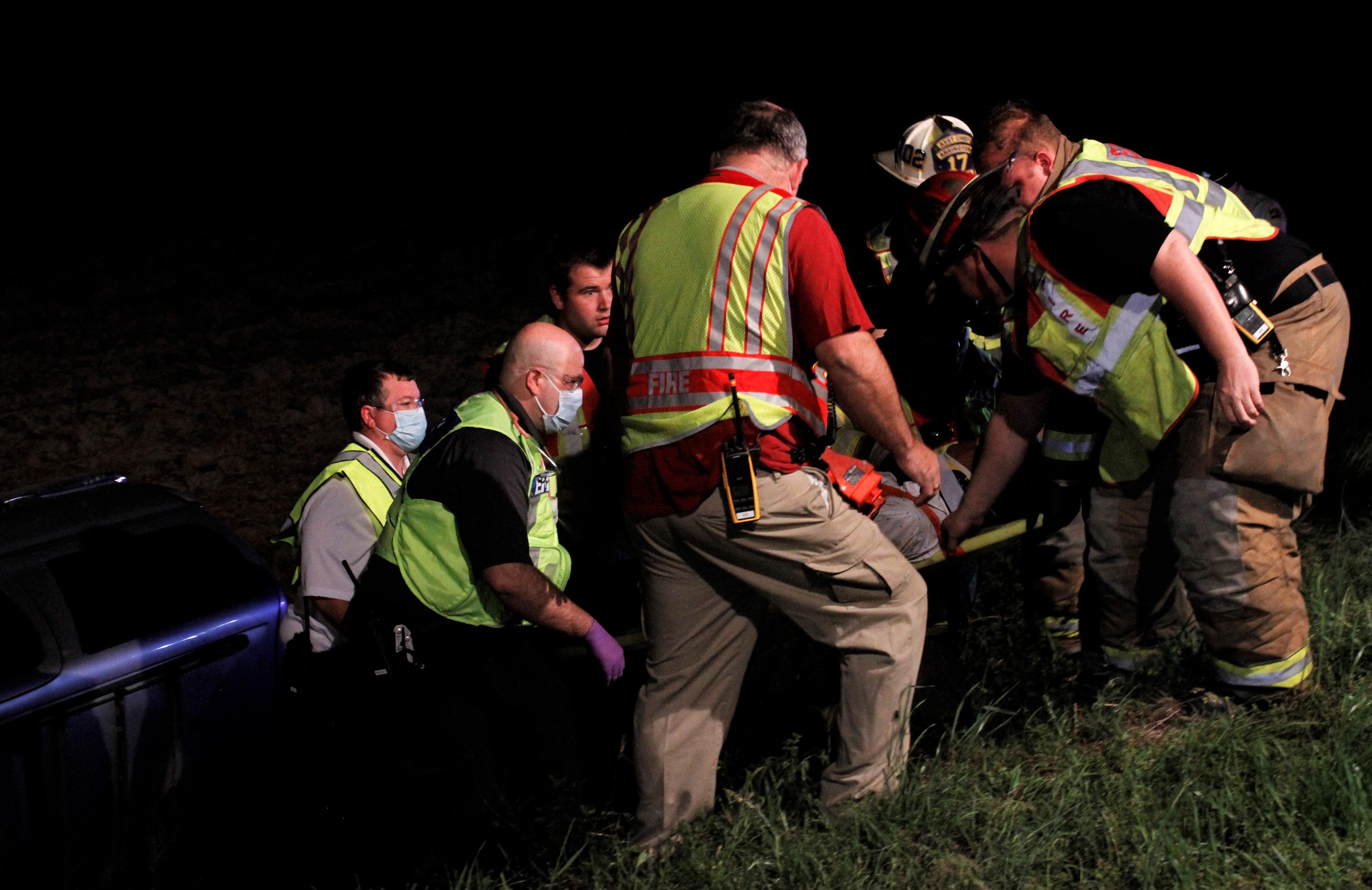 Vehicle Crashes Into Ditch On Arrington Bridge Road