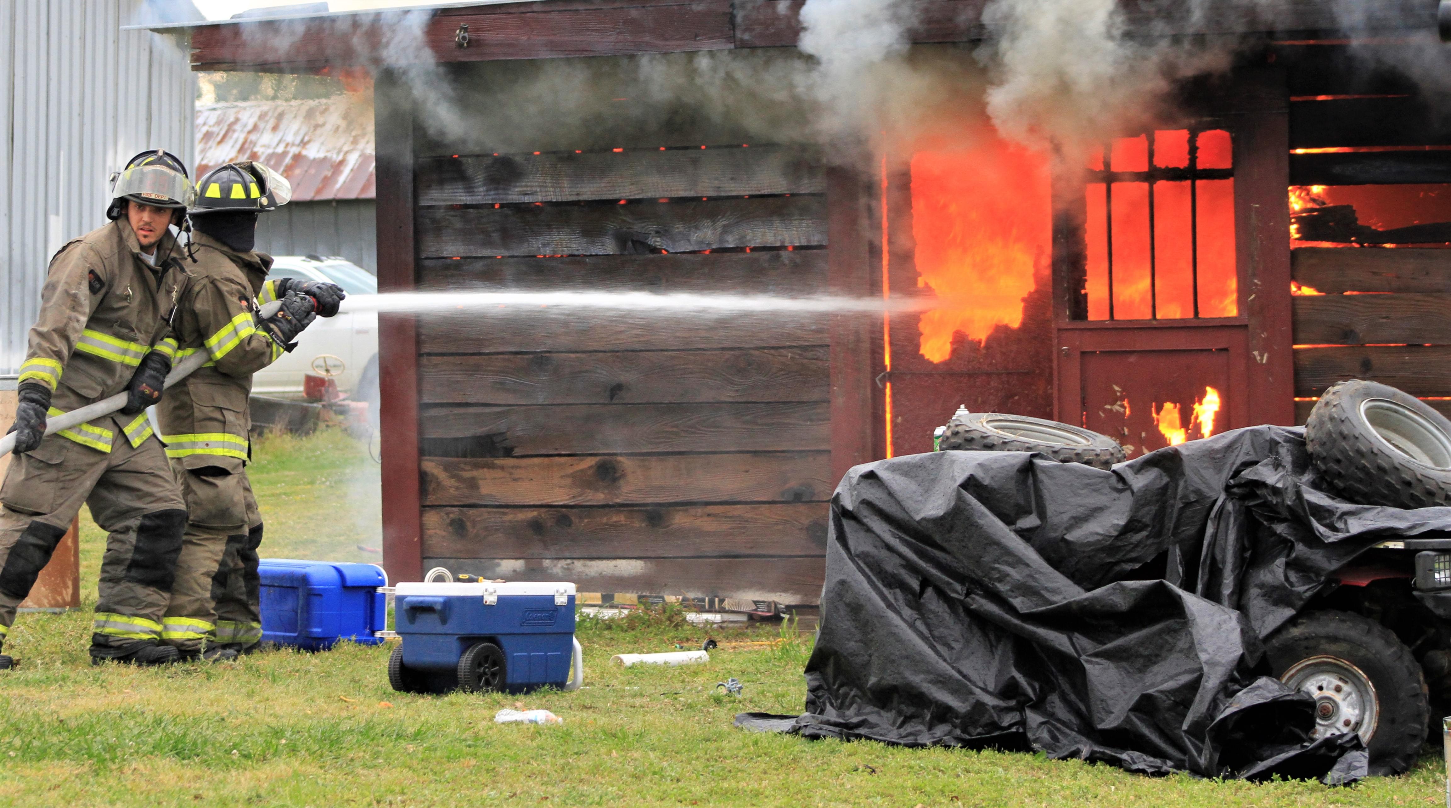 Blaze Destroys Barn On Shady Grove Road (PHOTO GALLERY)