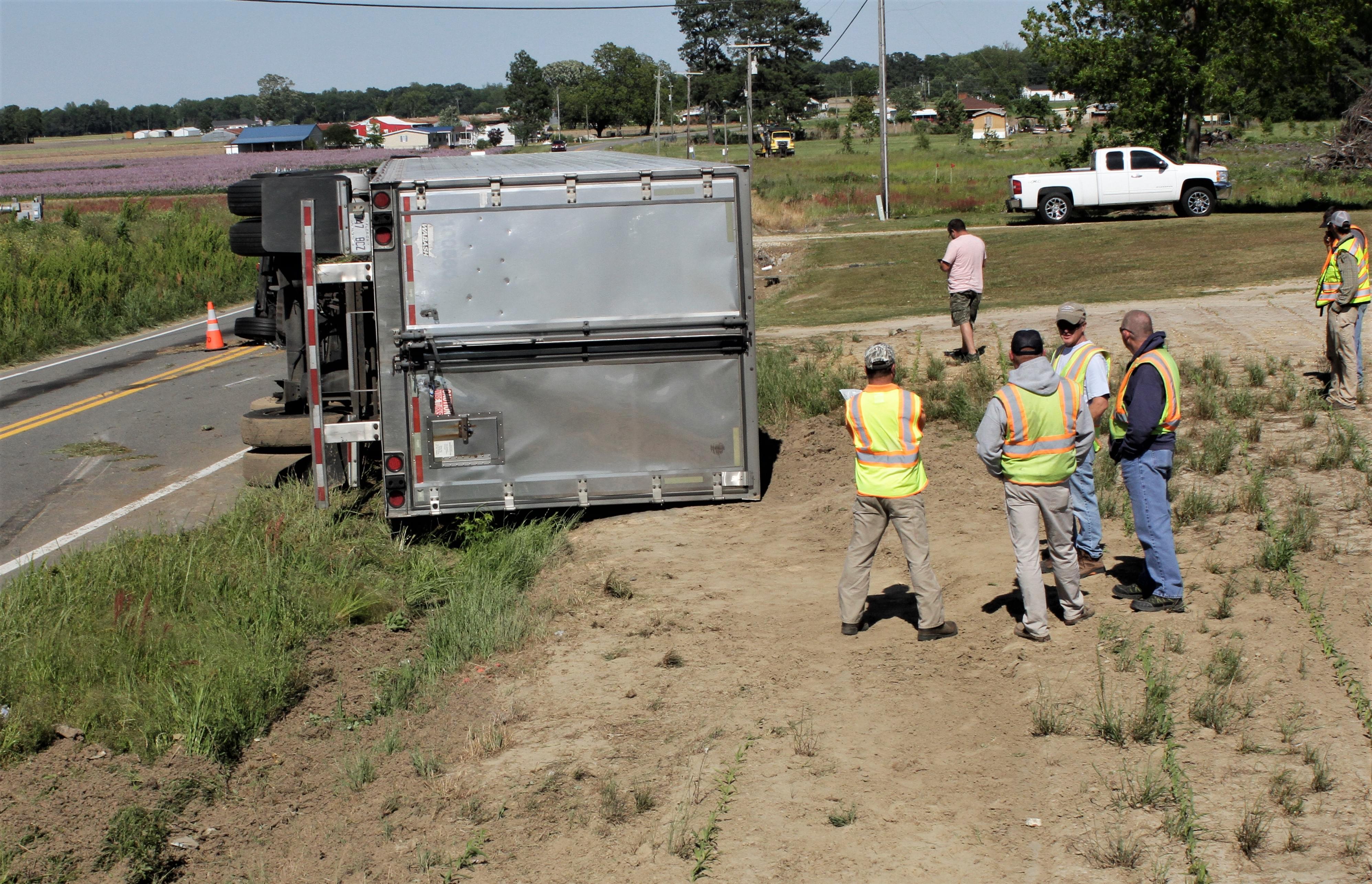 Overturned Semi Blocks Area Of N.C. 55 West (PHOTOS)