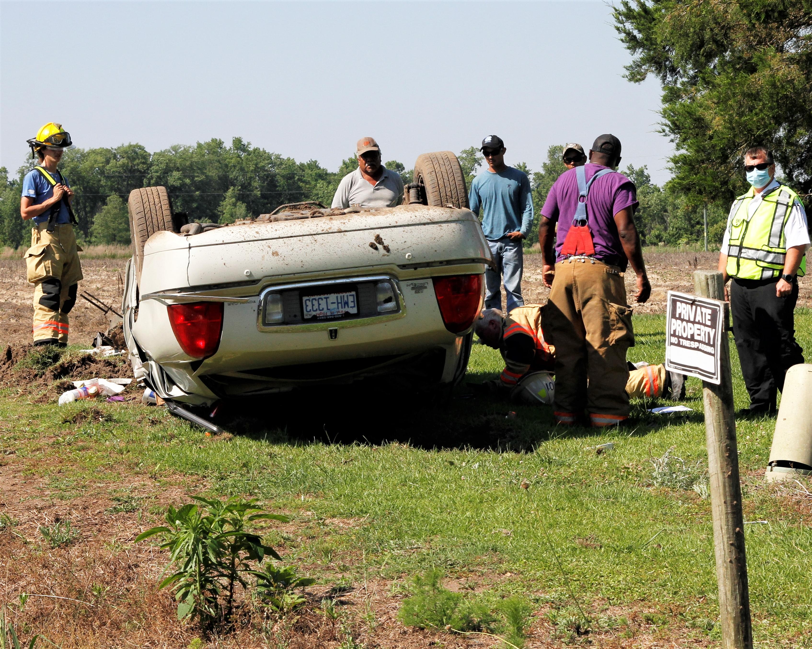 Driver Taken To Hospital After Grantham Area Crash (PHOTOS)