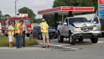 Pickup Trucks Collide In Grantham