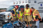 Motorcyclist Hospitalized Following Crash (PHOTOS)