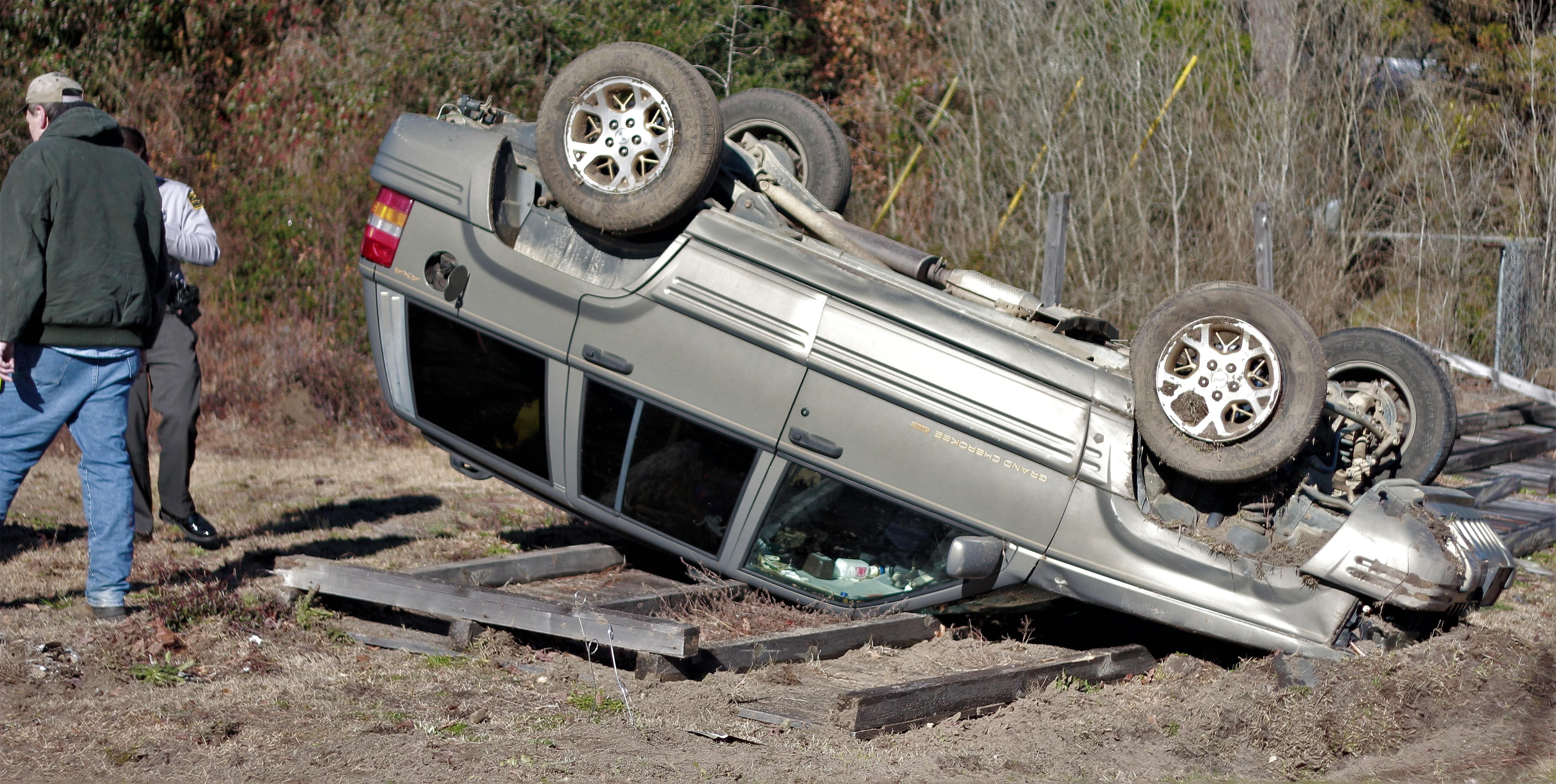 Vehicle Rolls In Crash Near Dudley