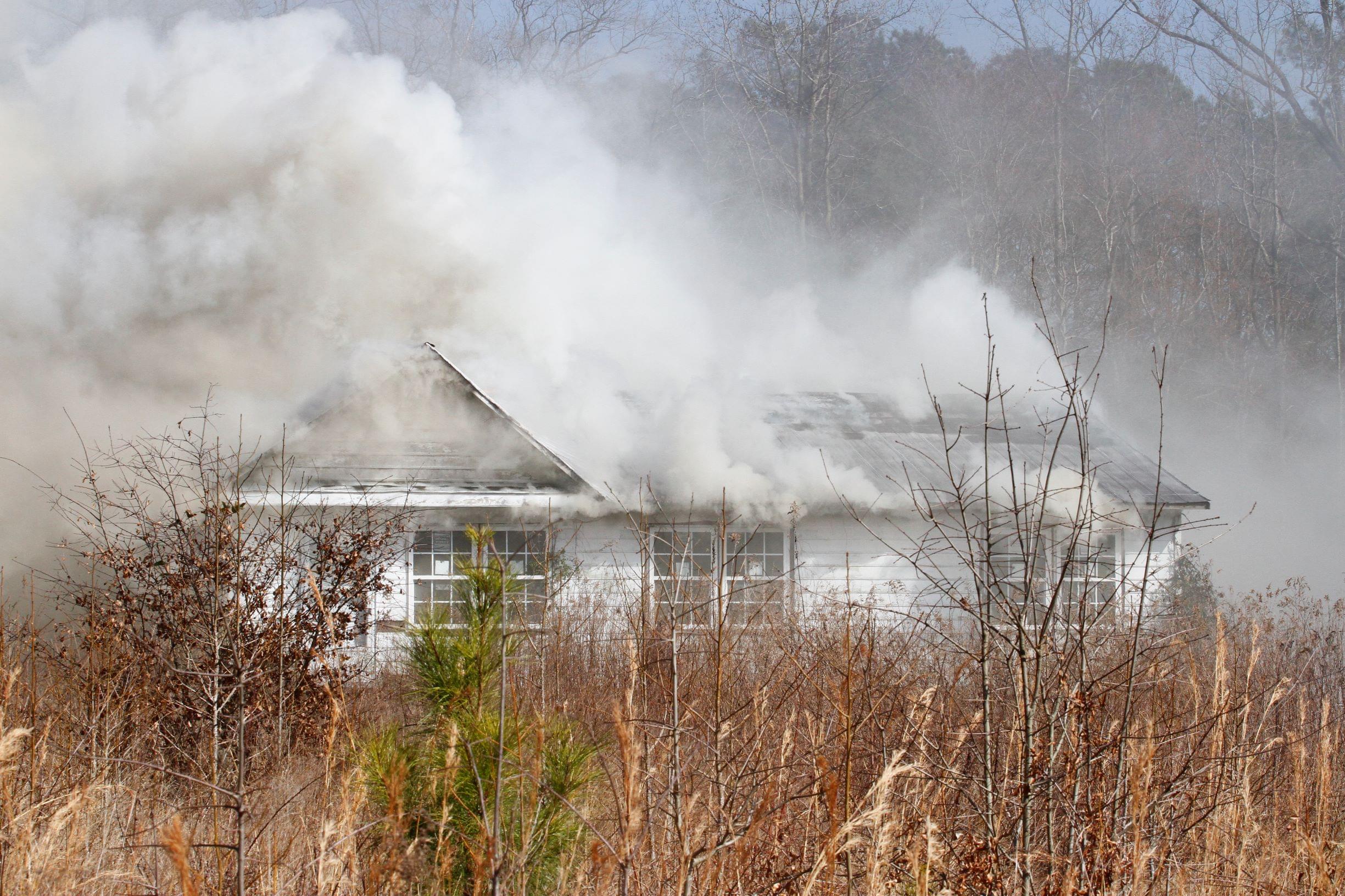 Grass Fire Spreads To Nearby Structure (PHOTO GALLERY)