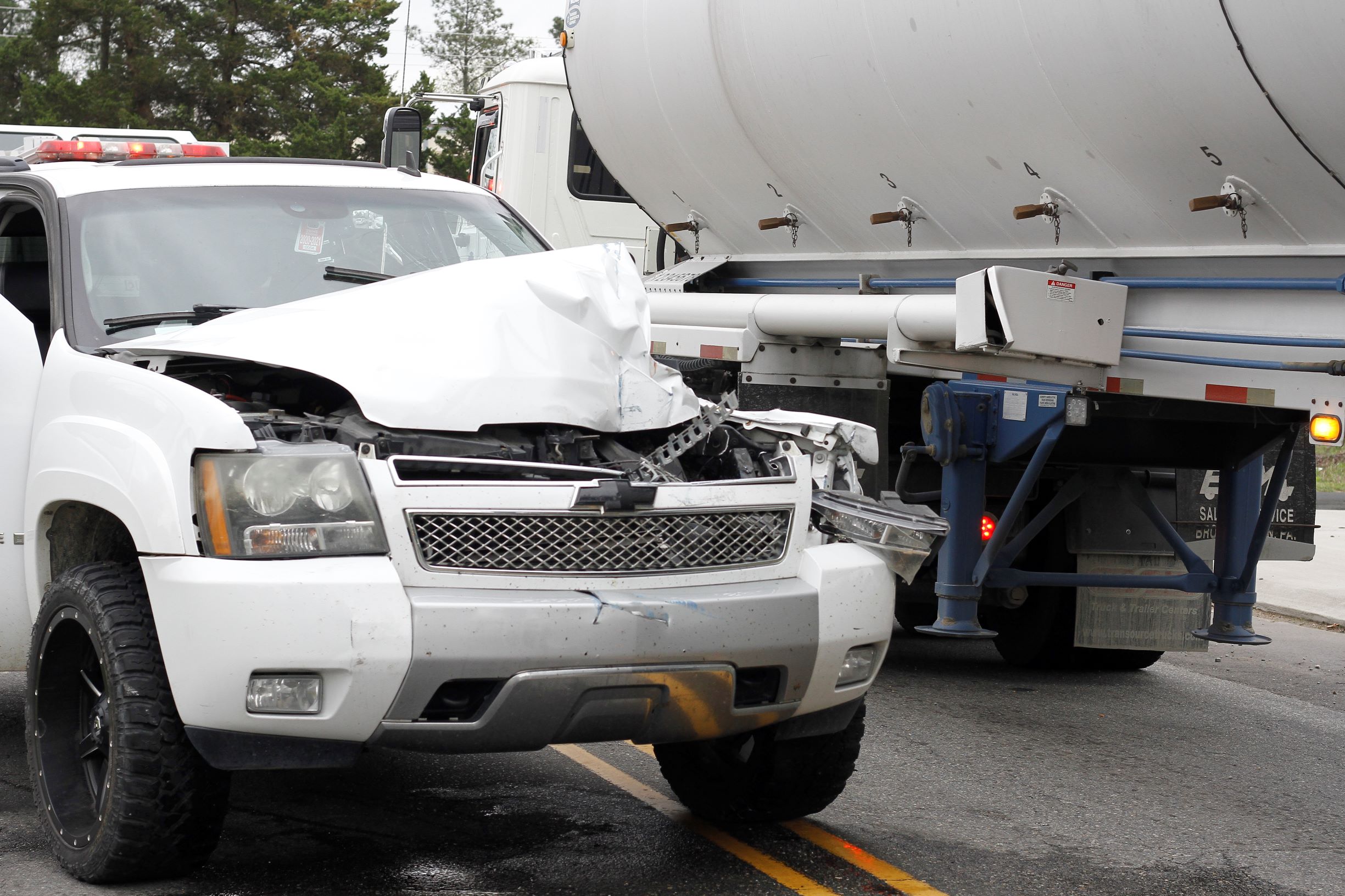 SUV Crashes Into Semi On O’Berry Road (PHOTOS)