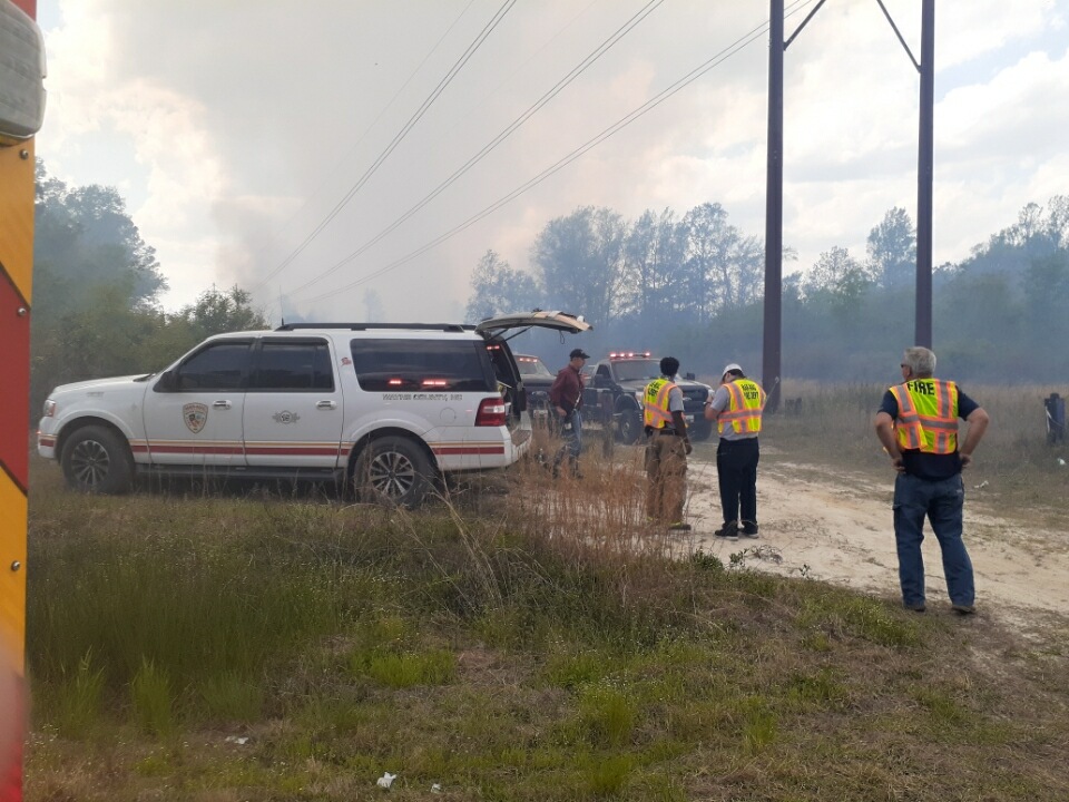 UPDATE: Road Reopens As Firefighters Work On Wood Fire Burns Near U.S. 117 Alt.