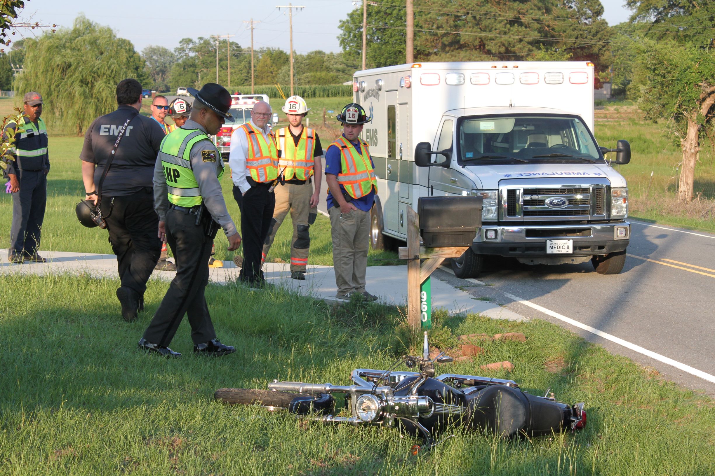 Motorcycle Runs Off Road North Of Mount Olive (PHOTOS)