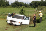 Vehicle Runs Off Hwy. 55 Near Mount Olive (PHOTOS)