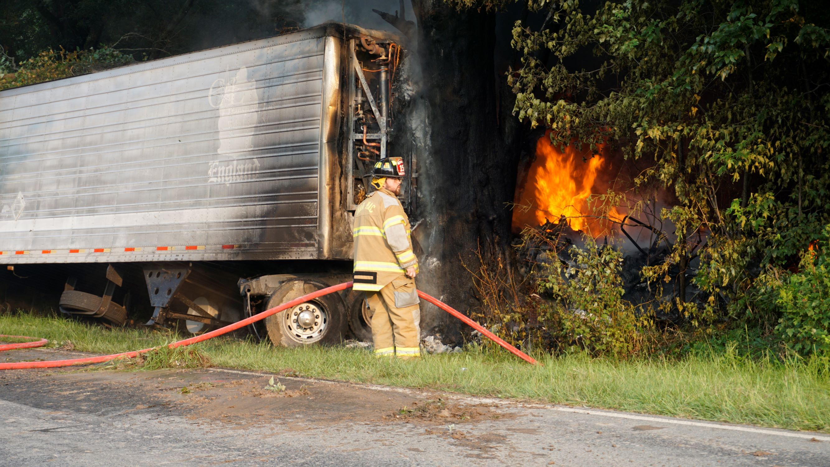 UPDATE: Driver Taken To Hospital Following Semi Crash (PHOTO GALLERY)