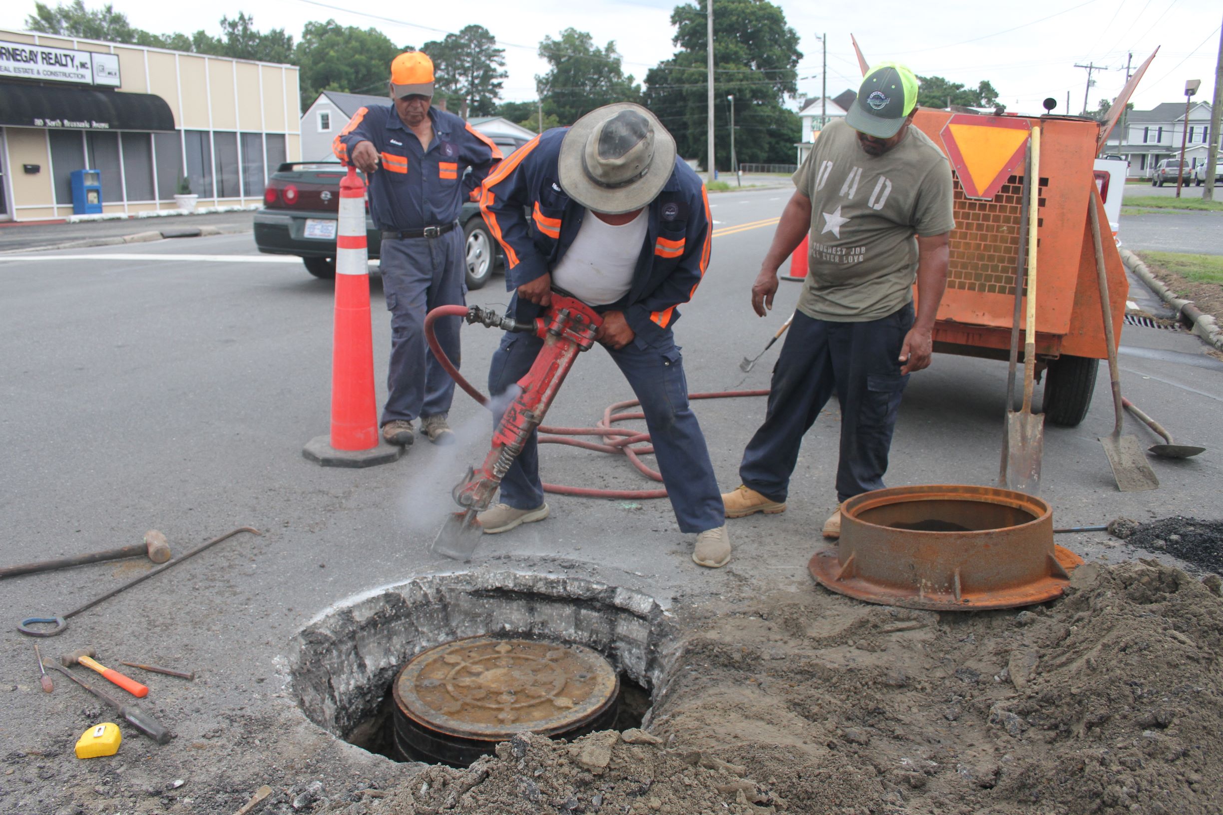 Workers Make Repairs Along Mount Olive Streets (PHOTOS)