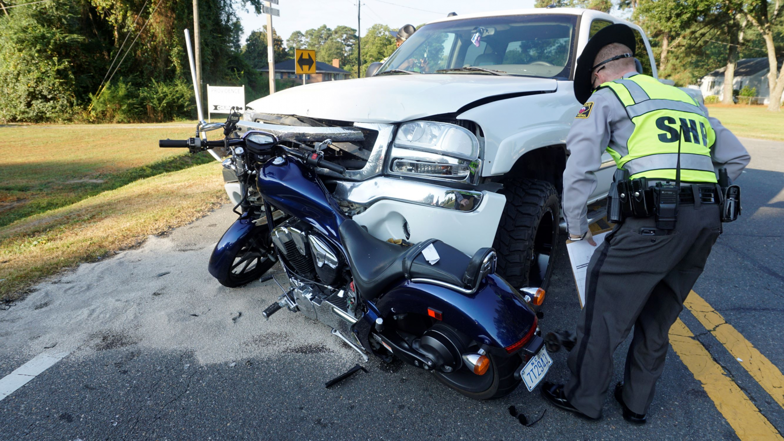 Motorcycle Driver Airlifted Following Crash (PHOTO GALLERY)