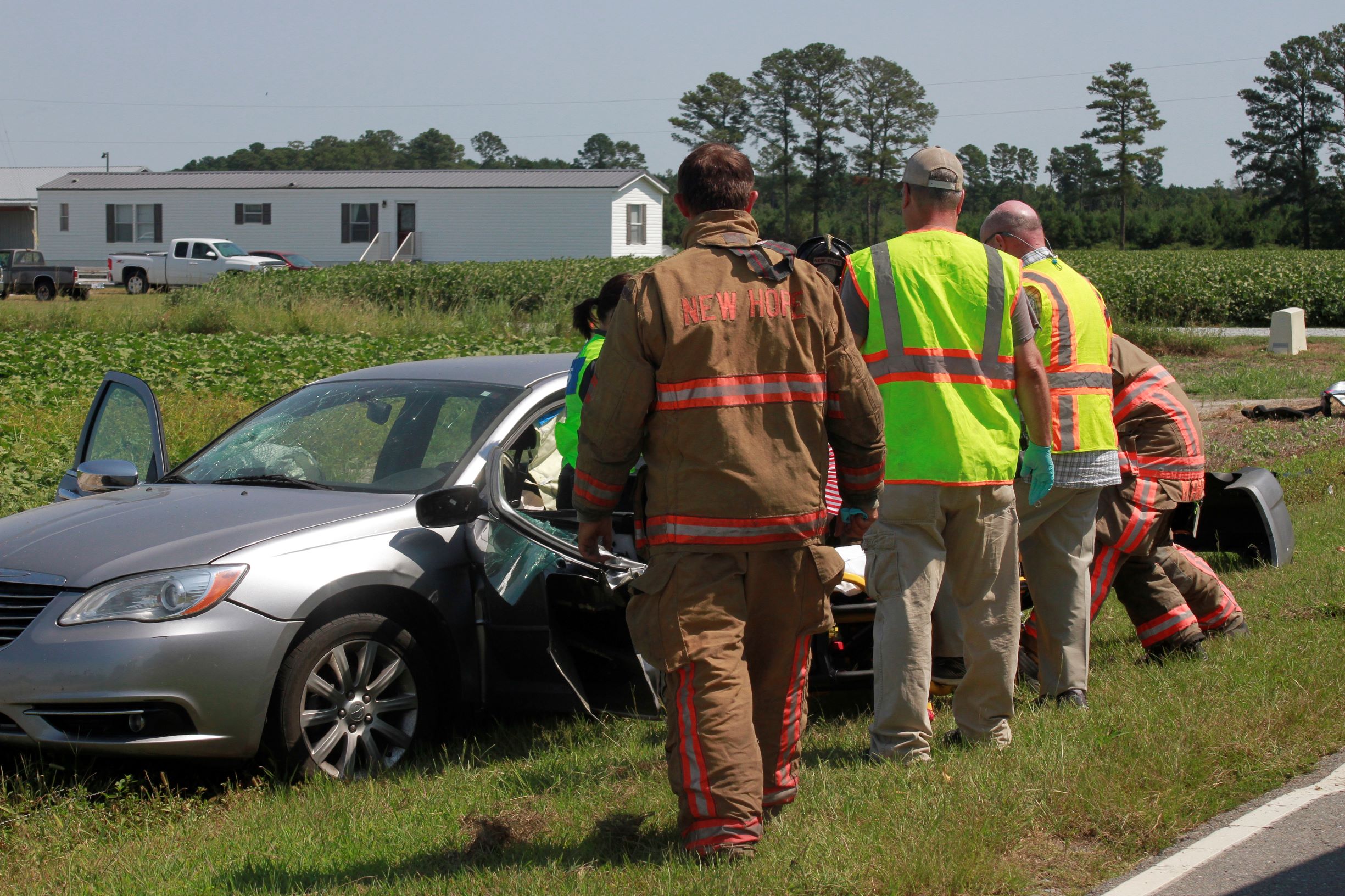 Car Collides With 18-Wheeler On Parkstown Road (PHOTO GALLERY)