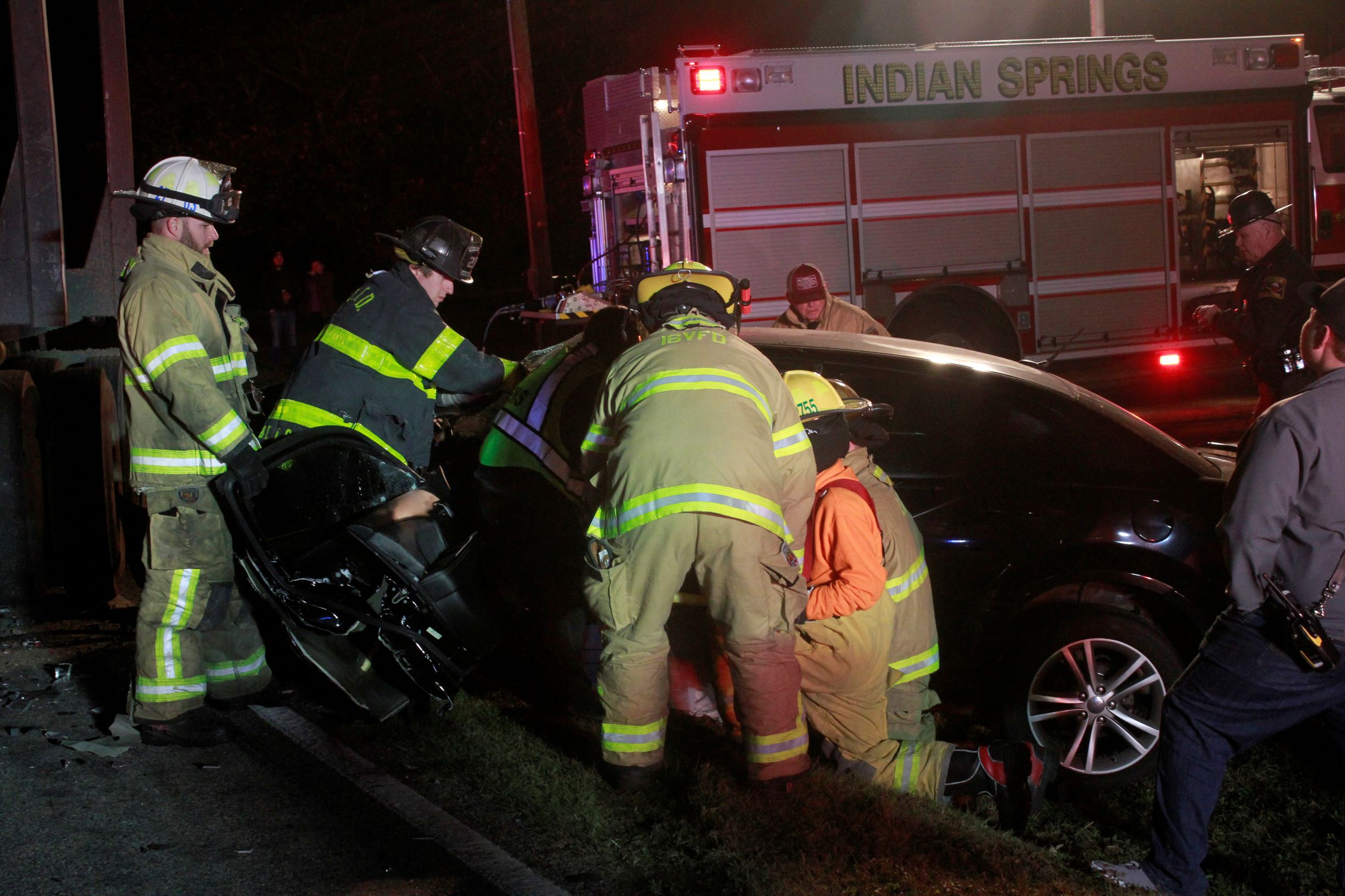 Car Collides With 18-Wheeler On Indian Springs Rd. (PHOTO GALLERY)