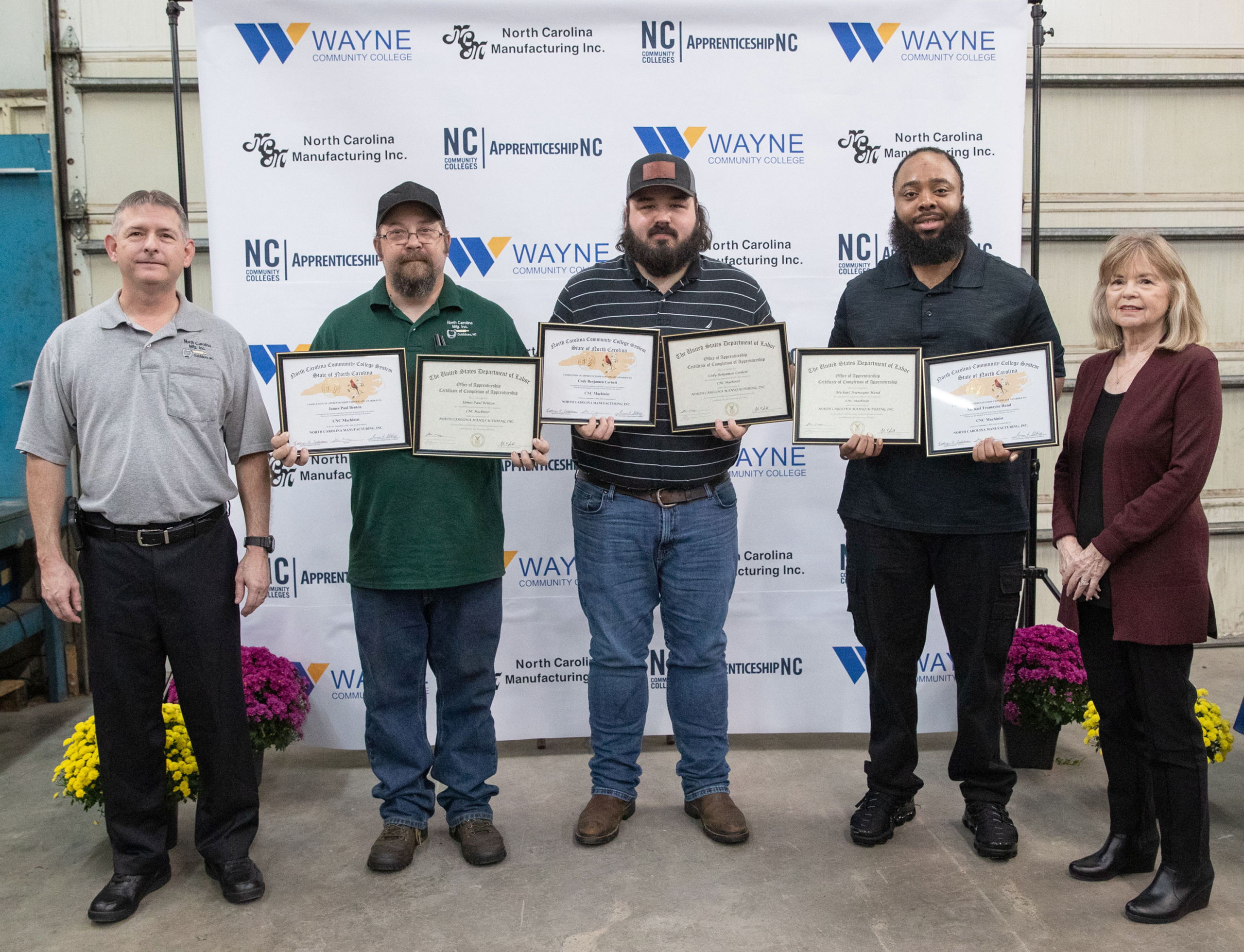 Three NC Manufacturing Apprentices Graduate To Journeyman