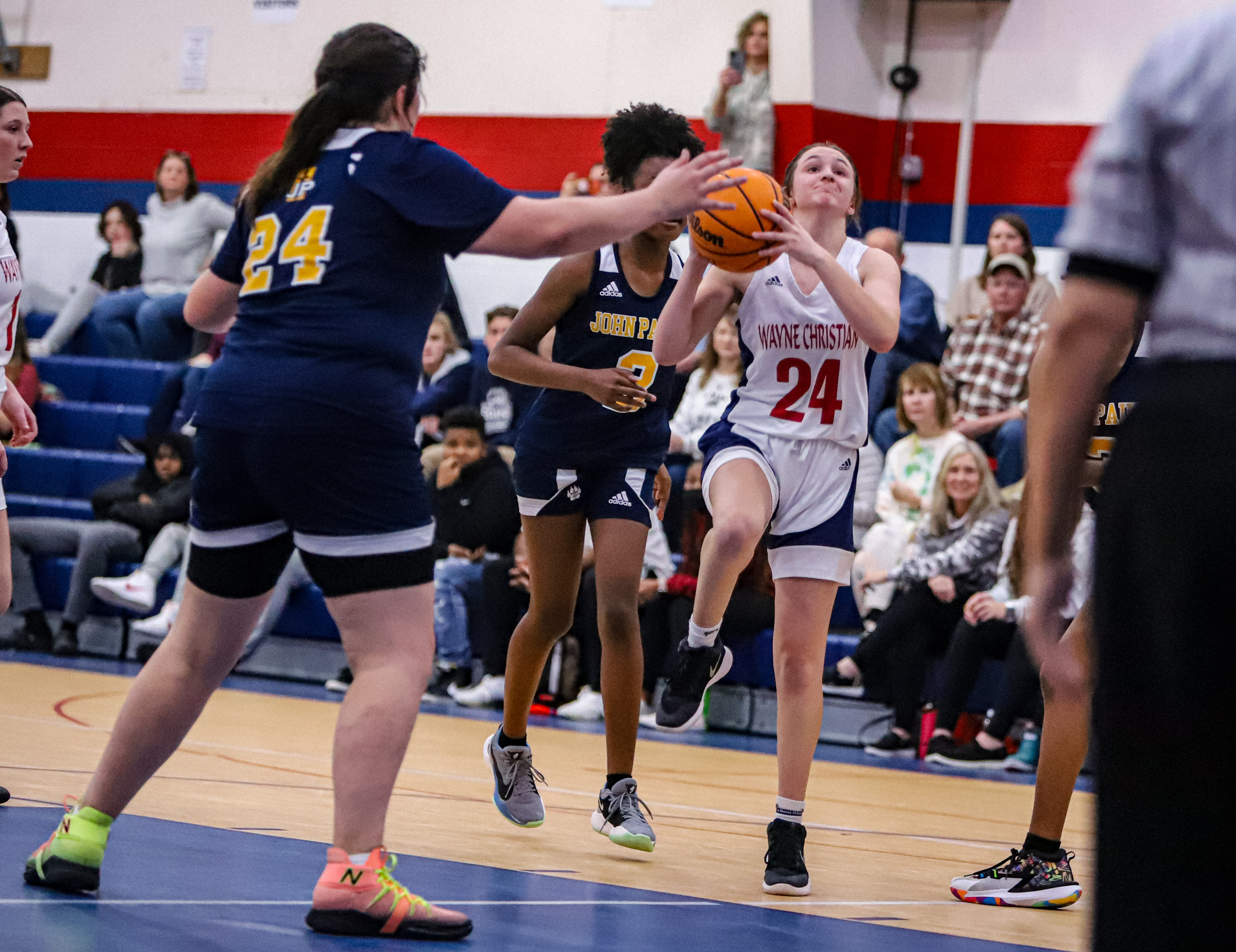 Girls Basketball: Wayne Christian Wins Hard-Fought Game Against John Paul II (PHOTO GALLERY)