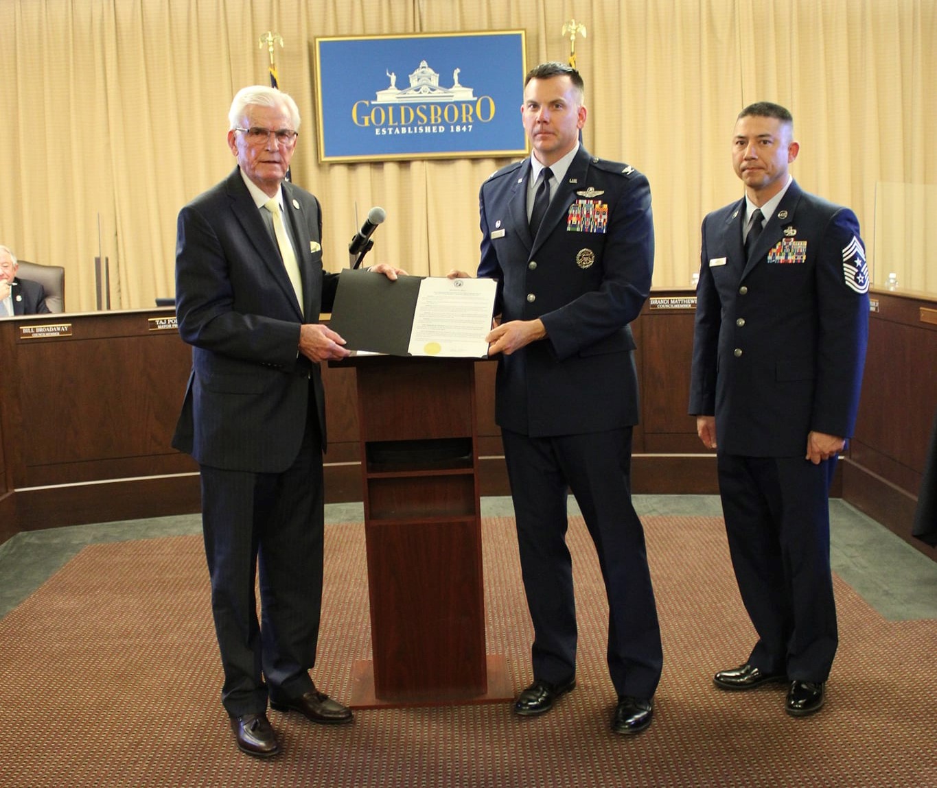 Goldsboro City Council Pledges Support For Ukraine And The Men And Women Of SJAFB