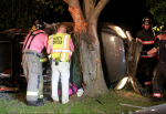 Driver Extracted From Vehicle After Hitting Tree In Goldsboro [Photo Gallery]