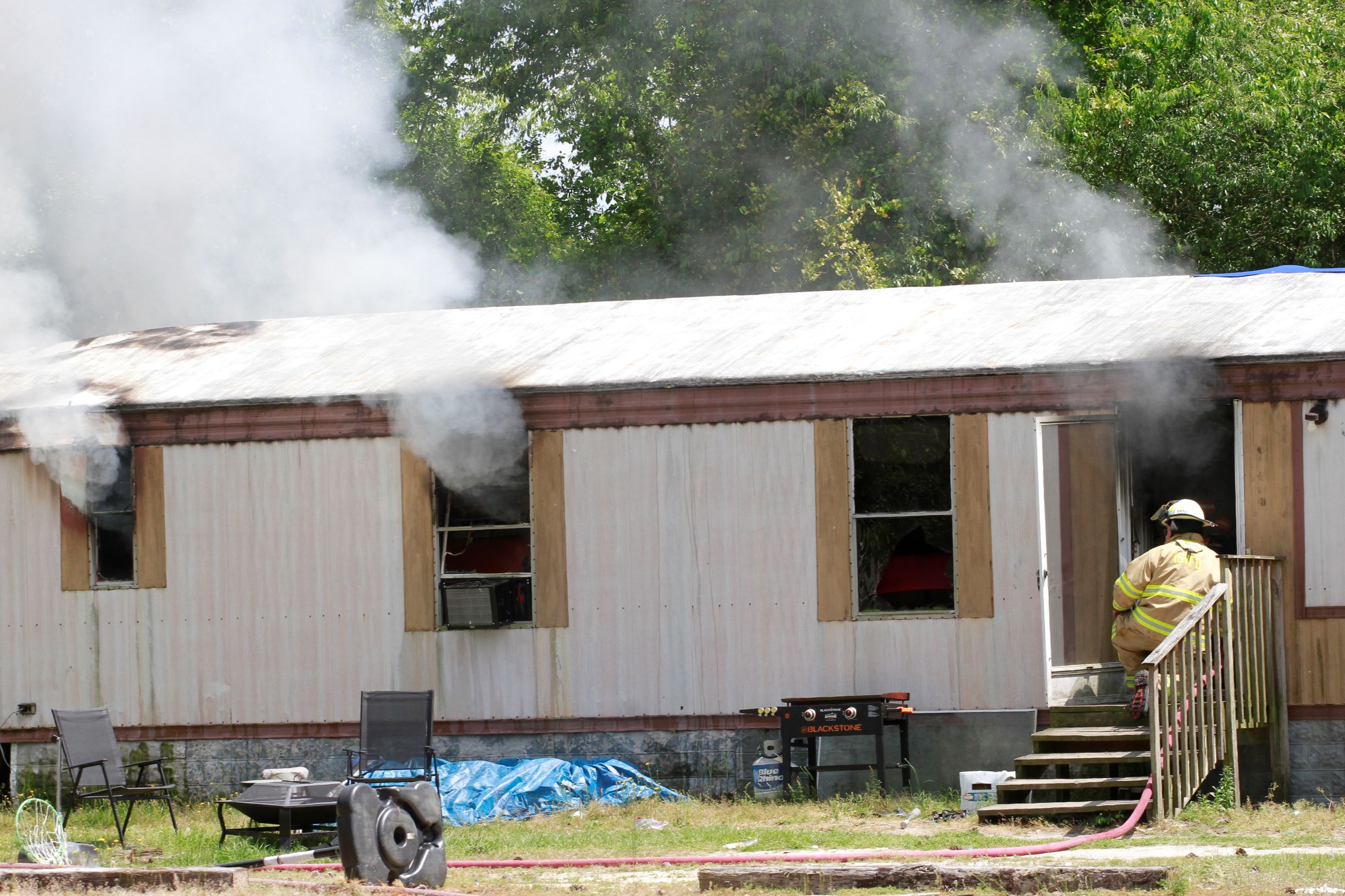 Fire Destroys Mobile Home