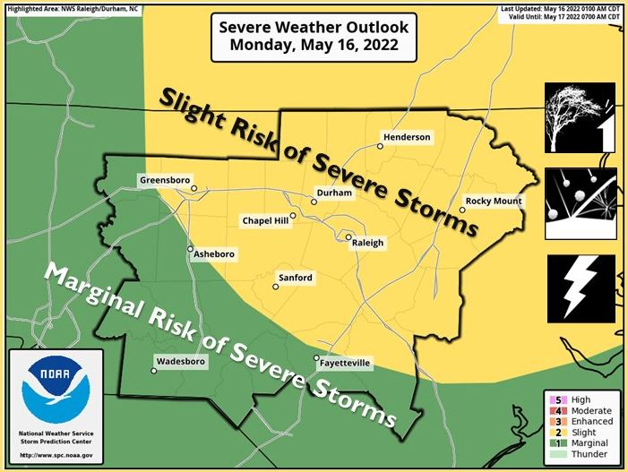 Wind, Hail, Tornadoes Possible With Level 2 Severe Weather Threat This Evening