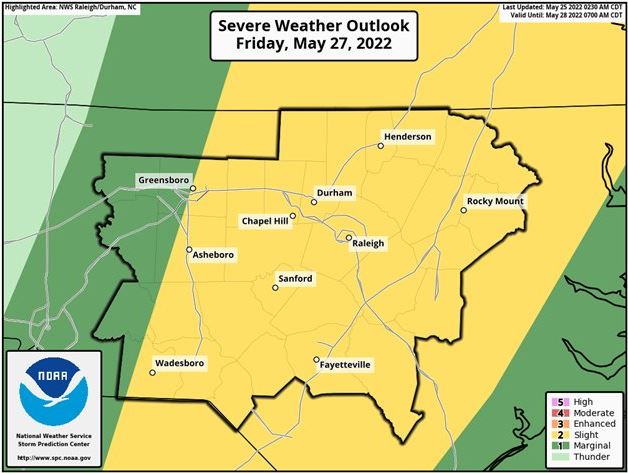 Level 2 Storm Risk Will Start Off Memorial Day Weekend