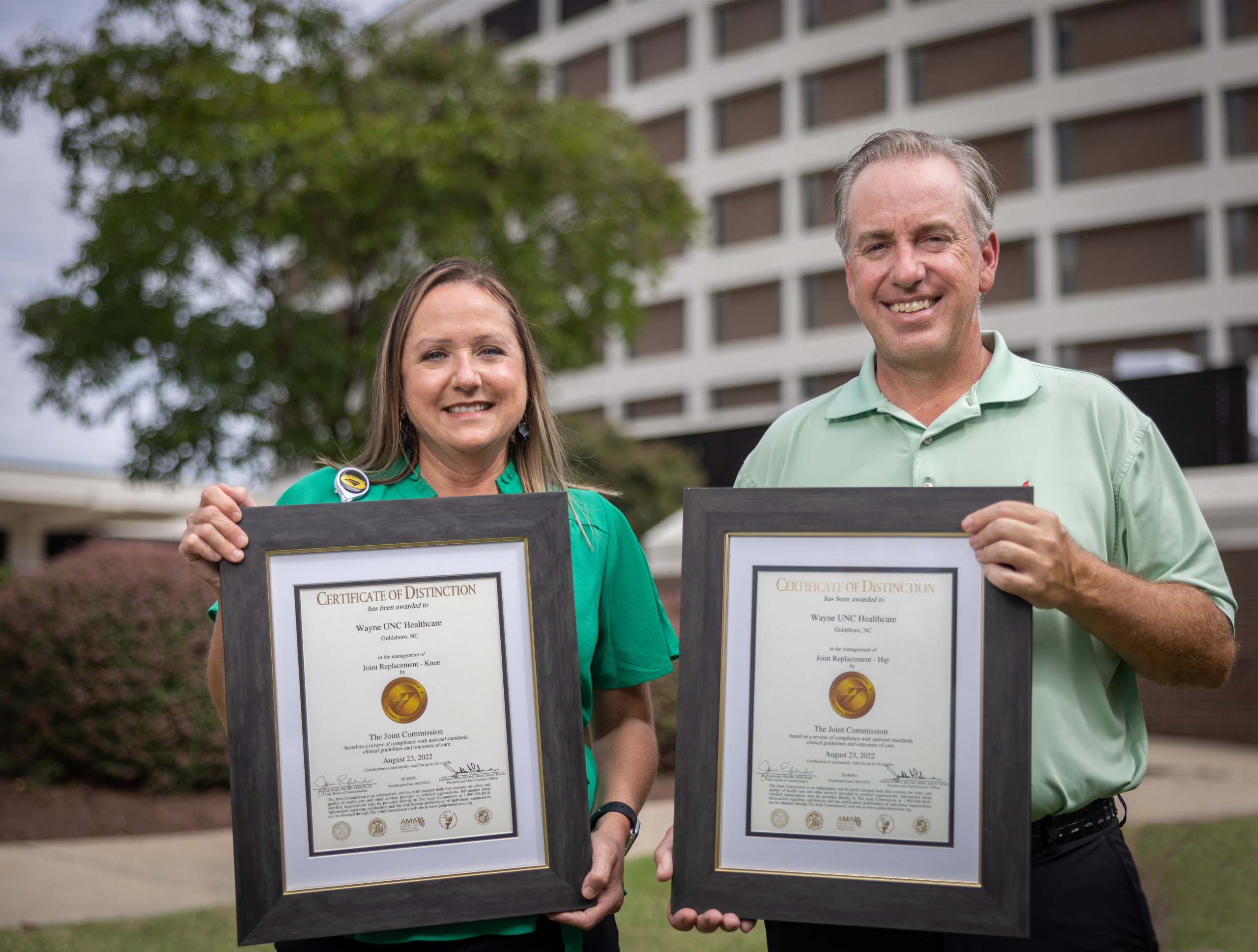 UNC Health Wayne Awarded Total Hip and Knee Replacement Certification from The Joint Commission