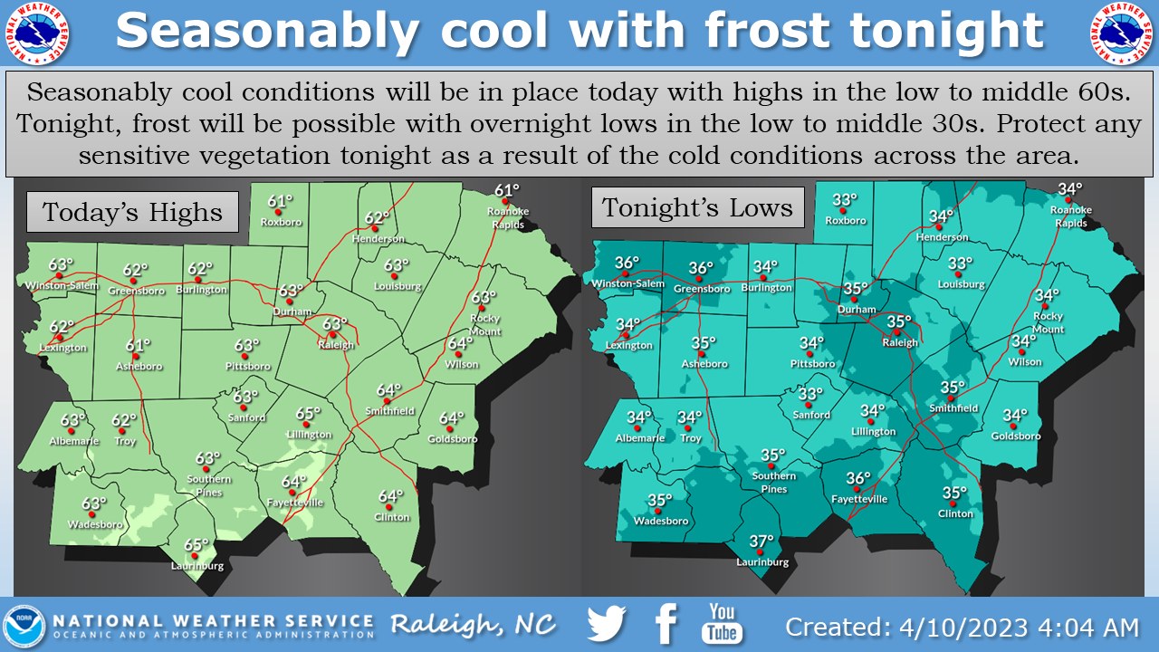 Frost Advisory in Effect for Tuesday