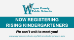 WCPS to Hold Kindergarten Registration