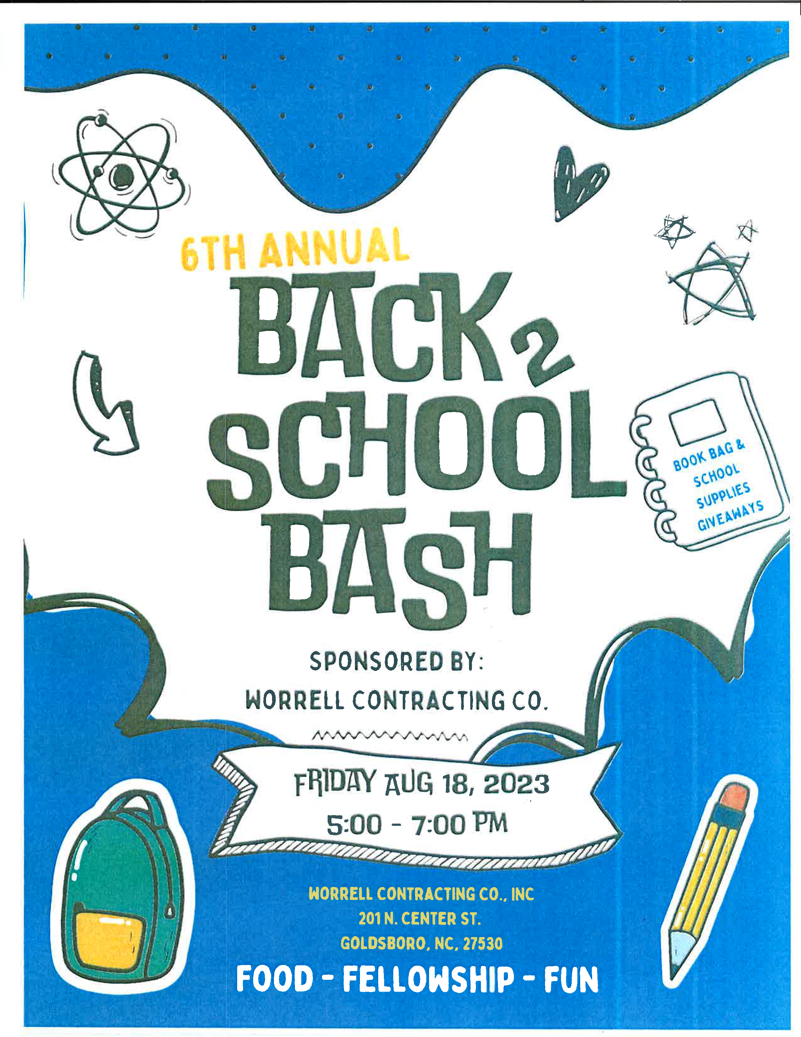 Worrell Contracting Hosting Annual Back to School Bash Friday Evening