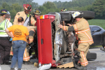 Crews respond to a Friday afternoon crash at the intersection  NC 581 Bill Lane Blvd and Arrington  Bridge  Road