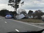 Tractor-Trailer Turns Over on Highway 70 East