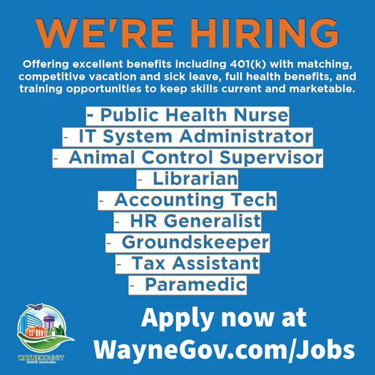 County Hiring For Multiple Positions Goldsboro Daily News