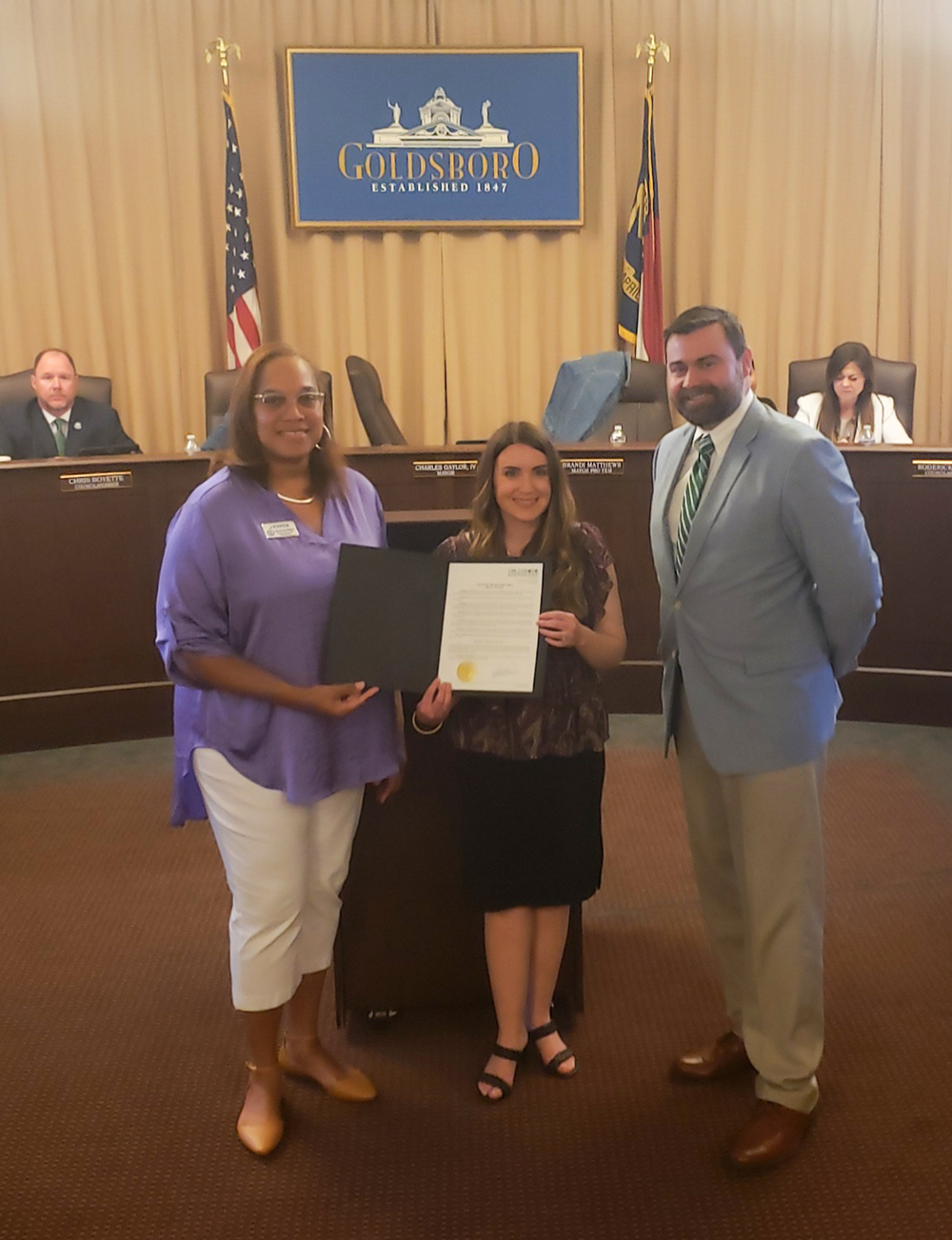 Goldsboro City Council Presents Proclamation in Honor of Military Children