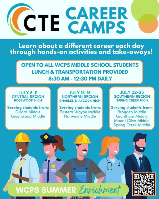 WCPS Offering Summer Career and Technical Education Camp